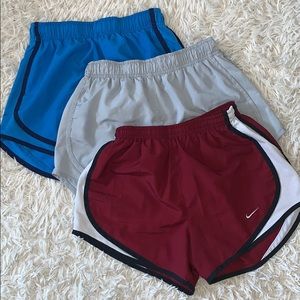 3 XS Nike dri-fit running shorts.
